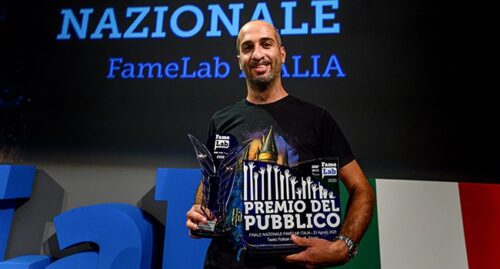 Marco Drago vincitore FameLab 202