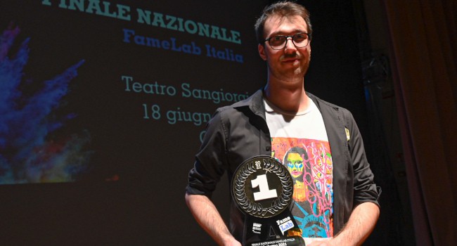 Michele Dusi, vincitore di Famelab 2021